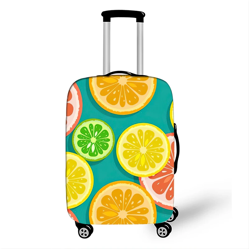 Fresh Fruit Juice Print Luggage Cover for Travel Anti-dust Trolley Case Covers Orange Lemon Elastic Suitcase Protective Cover