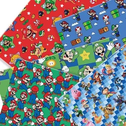 Mario Polyester cotton Cartoon Fabric 140*50cm Handmade Sewing Patchwork Quilting Baby Dress  Fabric