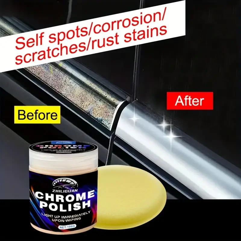 2025 Pro Chrome Restorer Gel - Erase Oxidation & Scratches, Anti-Rust UV Shield for Grilles/Exhaust Tips (2-Pack)