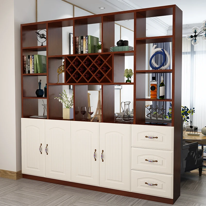 Modern Liquor Wine Cabinet Simplicity Storage Living Room Display Wine Cabinet Wall Restaurant Mueble Licorera Furniture QF50JG