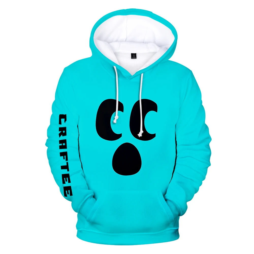 4 To 14 Years Kids Hoodies Craftee Face 3D Printed Hoodie Sweatshirt Boys Girls Anime Cartoon Brand Jacket Coat Children Clothes