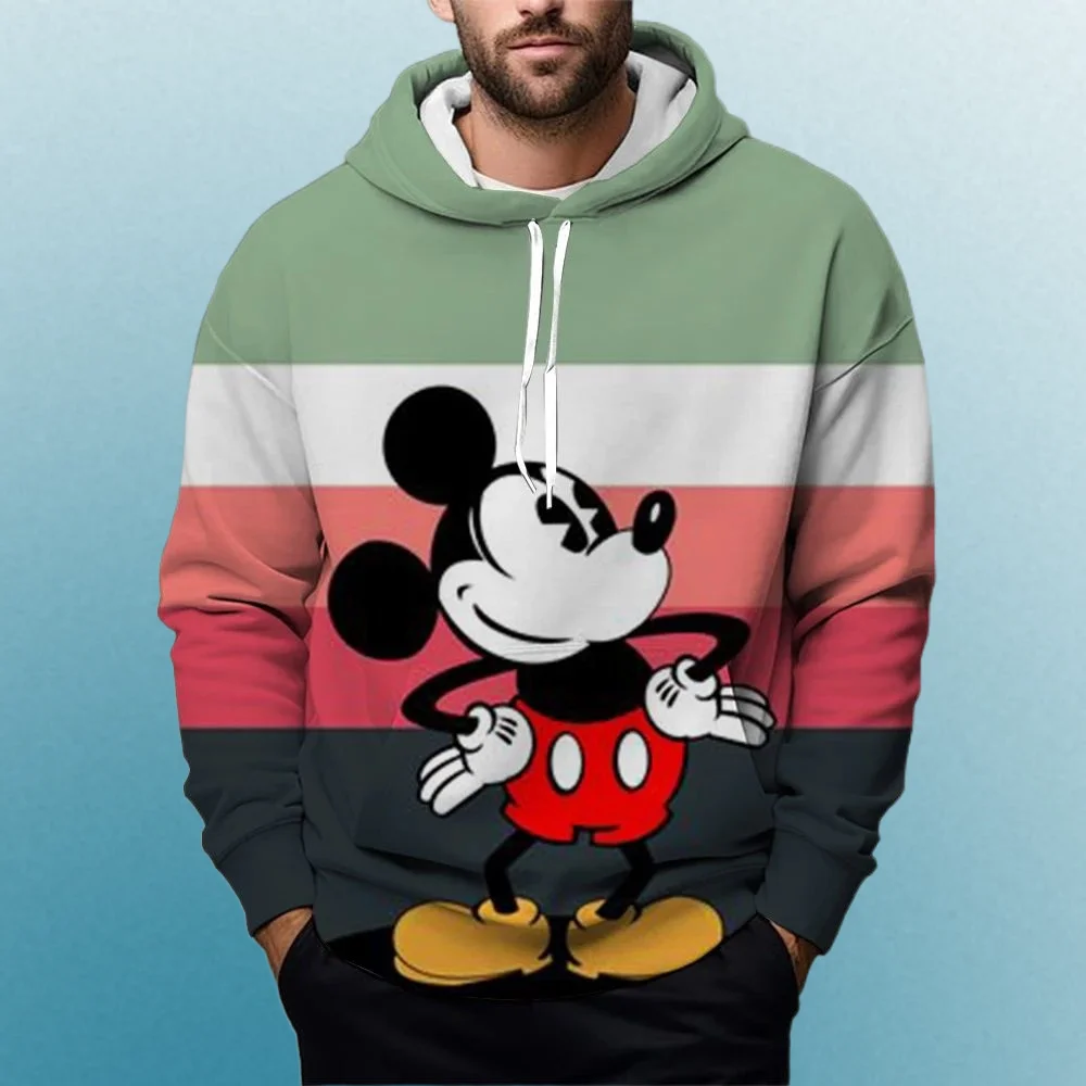 

2025: толстовки с Микки Маусом для мальчиков и девочек, мужской пуловер Disney с 3D принтом, пуловер большого размера, мужские толстовки, новая мужская одежда