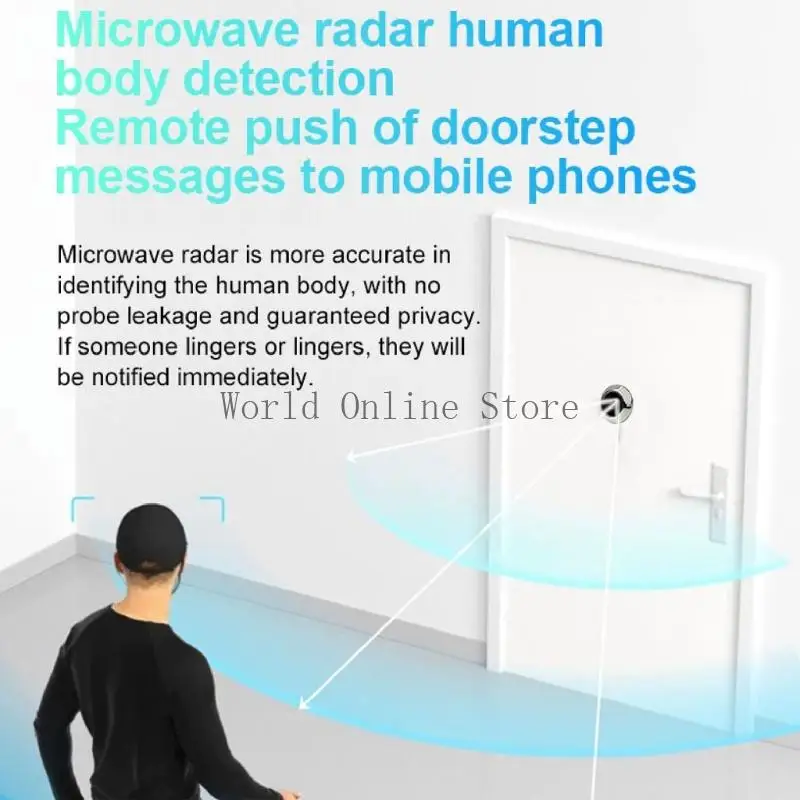 Câmera campainha sem fio Display 4,3 polegadas 1080p IR Night Visibility Monitoramento 87HC