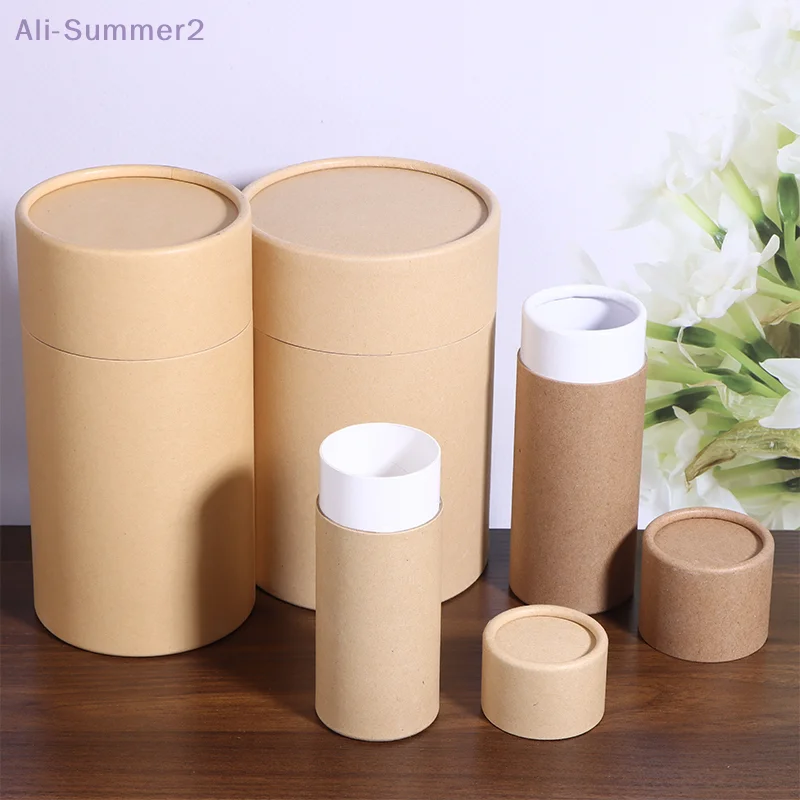 {MX} Multi-size Kraft Paperboard Tubes For Essential Oil Bottle Packaging Box Kraft Paper Container For Tea Coffee Spice Jar