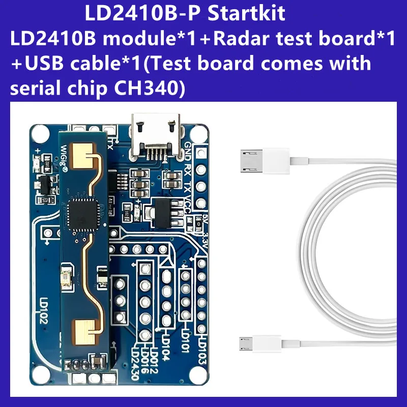 Hallo-Link Mini Größe LD2410 5V 24G mmWave Menschlichen Präsenz Radar Sensor Motion Modul