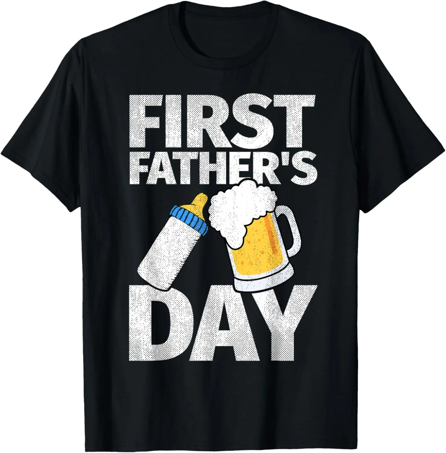 Primer regalo del día del padre cerveza biberón papá 2024 papá broma camiseta
