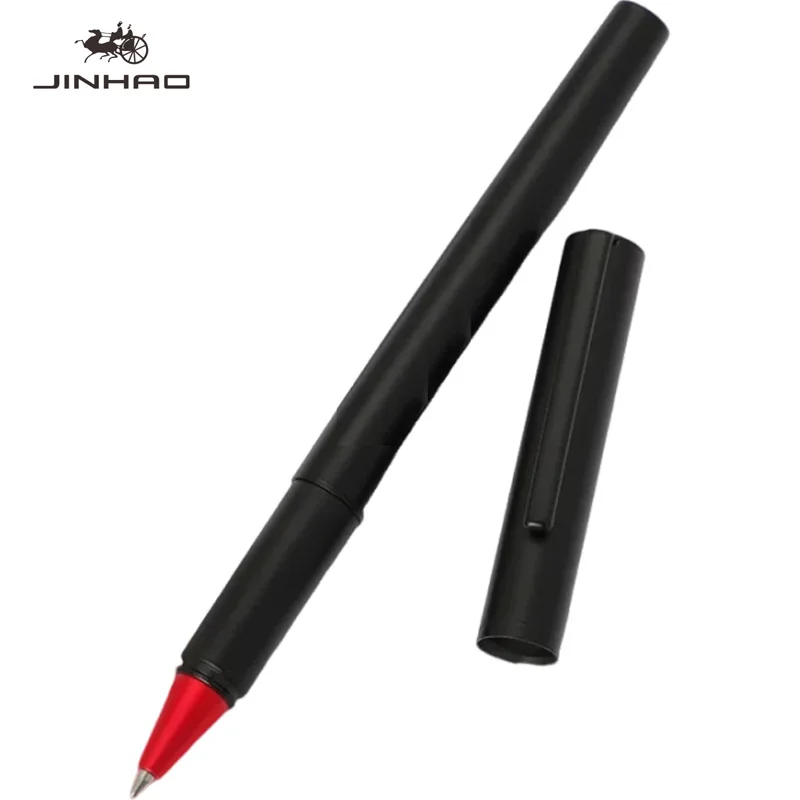 

Шариковая ручка JINHAO 35, полностью стальная, черные цвета, наконечник 0,5 мм, бизнес-офис, студенческие школьные ручки для письма, канцелярские принадлежности