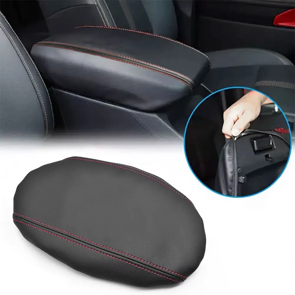 Leather Armrest Cover Cushion Arm Rest Cover for Ford Ranger 2024 2023 Center Console Cover Armrest Box Protective Accessories