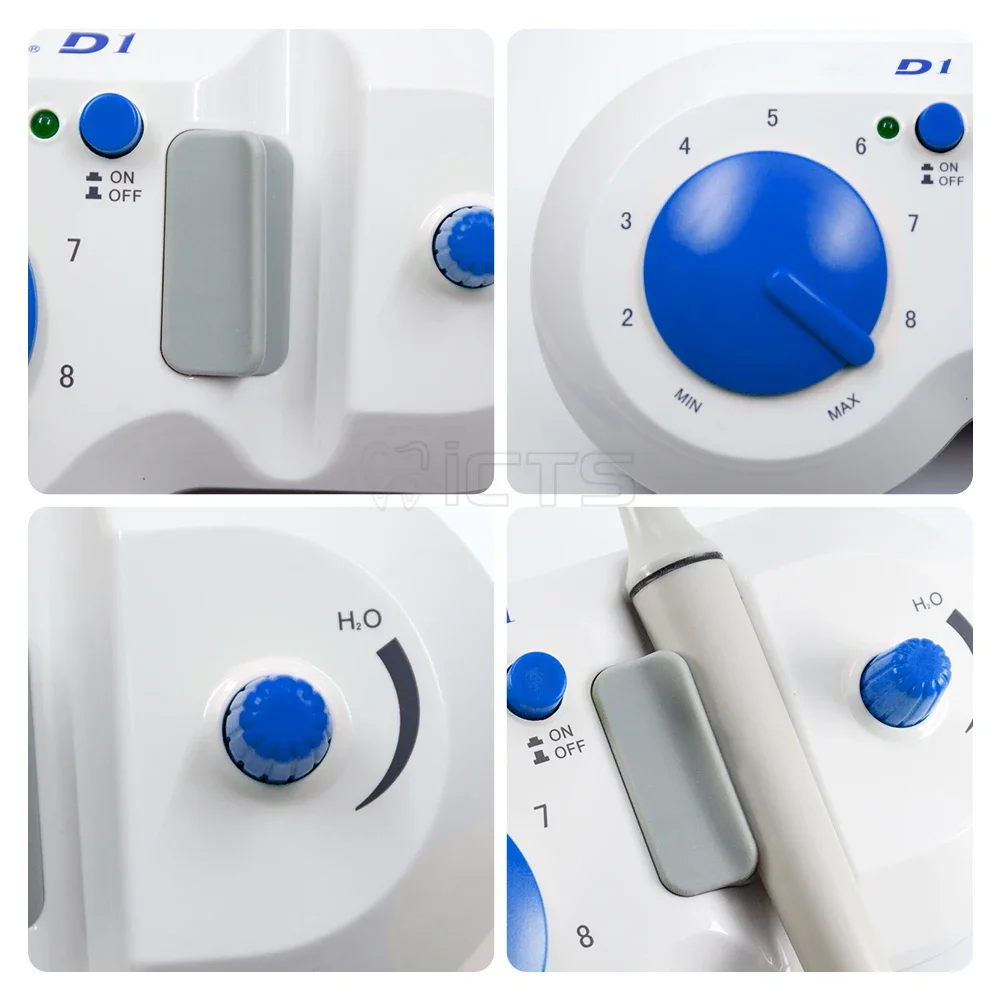 D1 Scaler gigi ultrasonik Built-in Power, frekuensi otomatis untuk kinerja Optimal, Handpiece otomatis output daya konstan