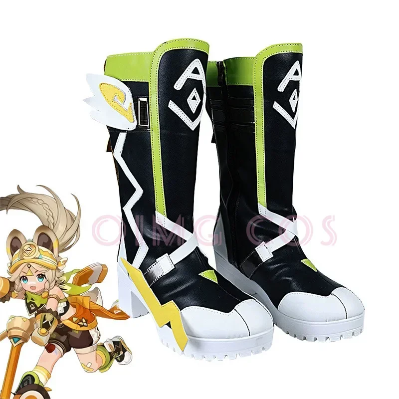 Genshin impacto kachina cosplay anime sapatos estilo chinês para o jogo masculino de halloween
