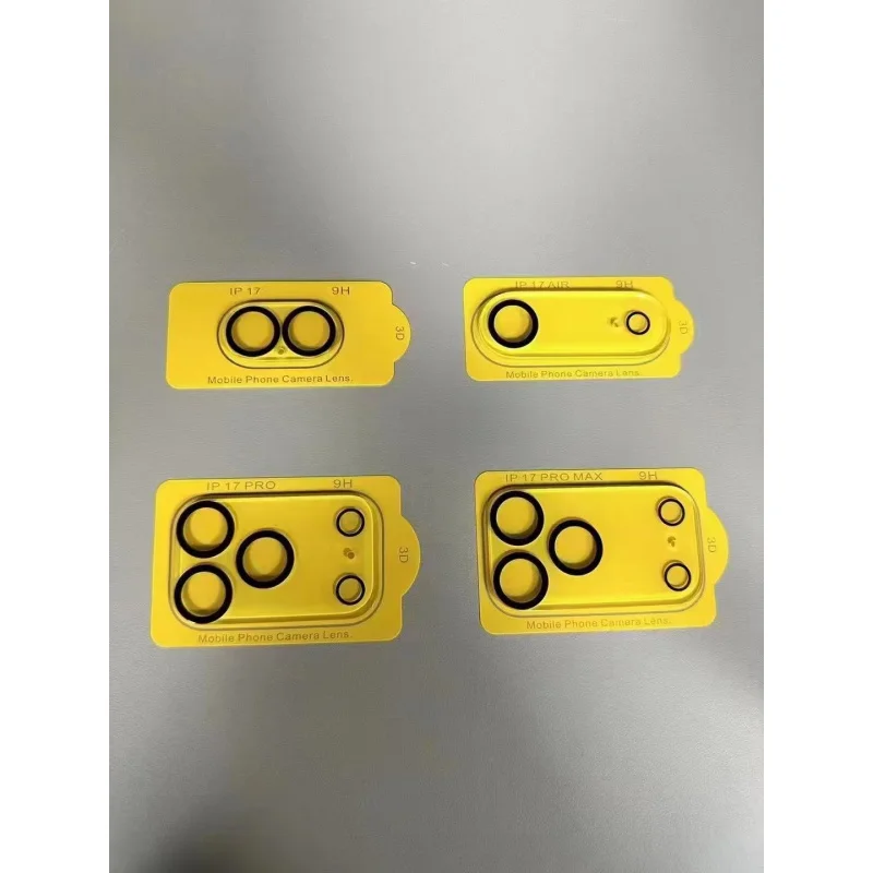 Odpowiedni do iPhone'a 17 Air, przezroczysta folia ochronna na obiektyw aparatu 3D stereoskopowa do Apple 17 Pro Max, folia ochronna na obiektyw z sitodrukiem.