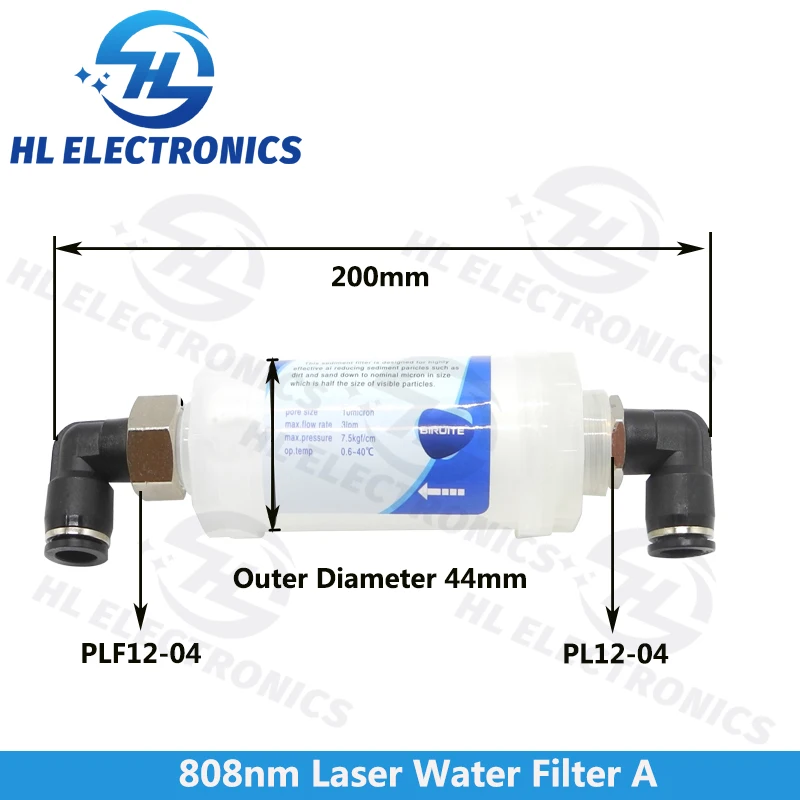 Laser Water Filter For 808nm Diode Laser Spare Parts