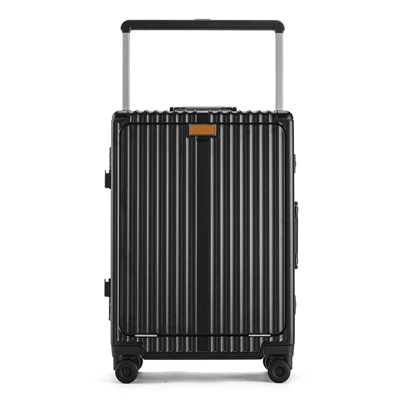 

20"24 Inch Travel Suitcase Aluminum frame Wide Trolley Case Cabin Carrier with Cup Holder and TSA Look Rolling Carry-on Luggage