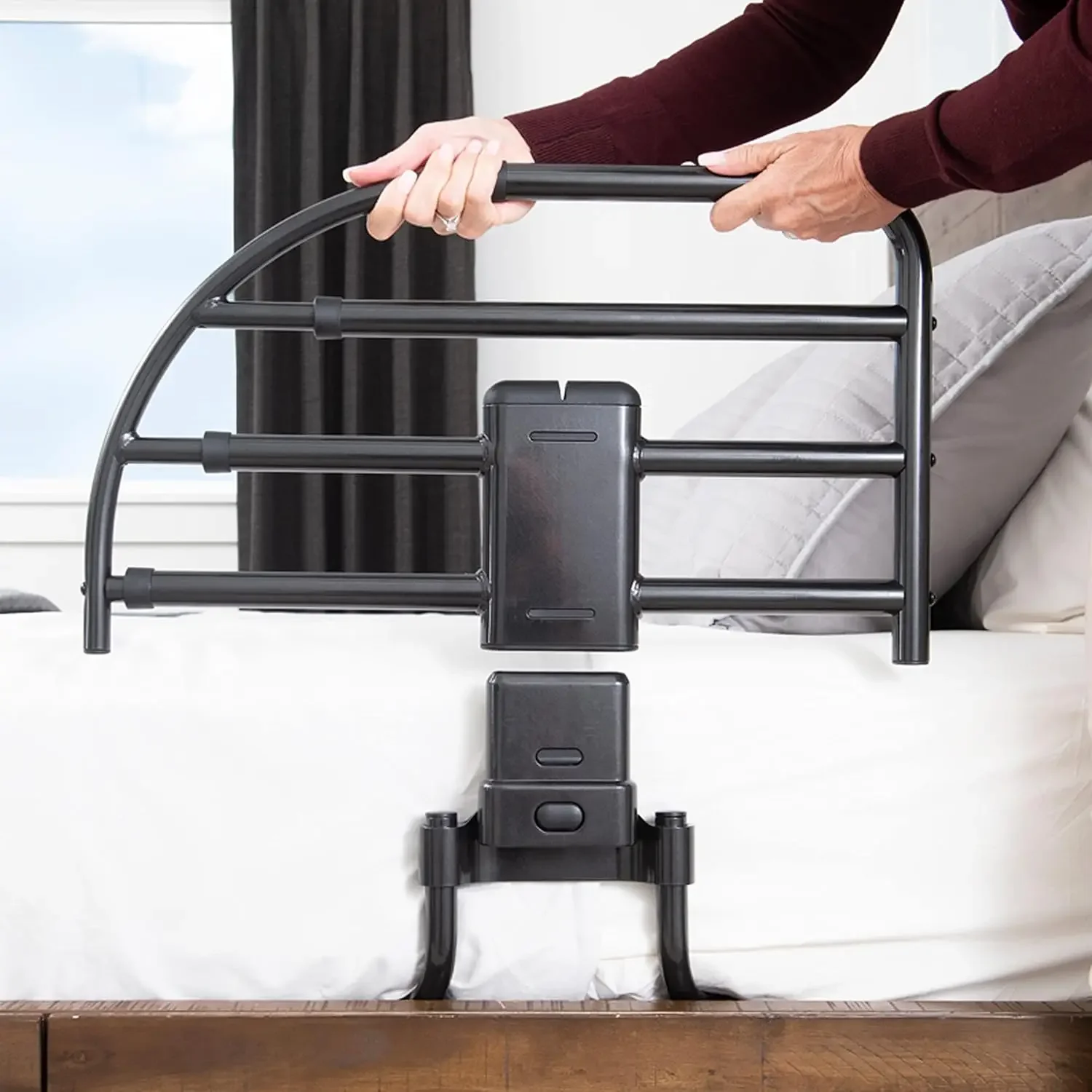 Extendable Bed Rail, Removable Bed Handle for Elderly, Safe and Easy to Use Adjustable Assist Rail