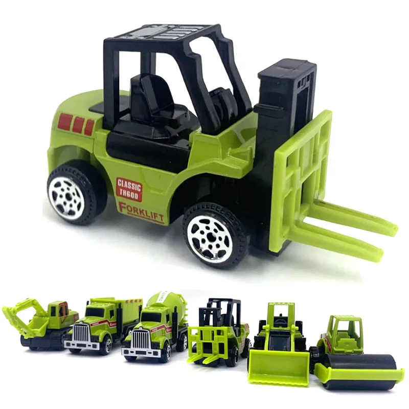 Children Inertia Alloy Engineering Car Toy Model Mini Simulation Excavator Mixer Car Bulldozer Series Toy Car Models