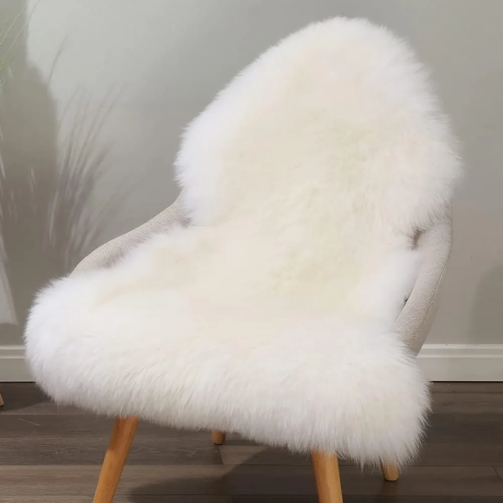 

Genuine Sheepskin Area Rug Wool Rug Fur Carpet Fluffy Shaggy Fur Rug