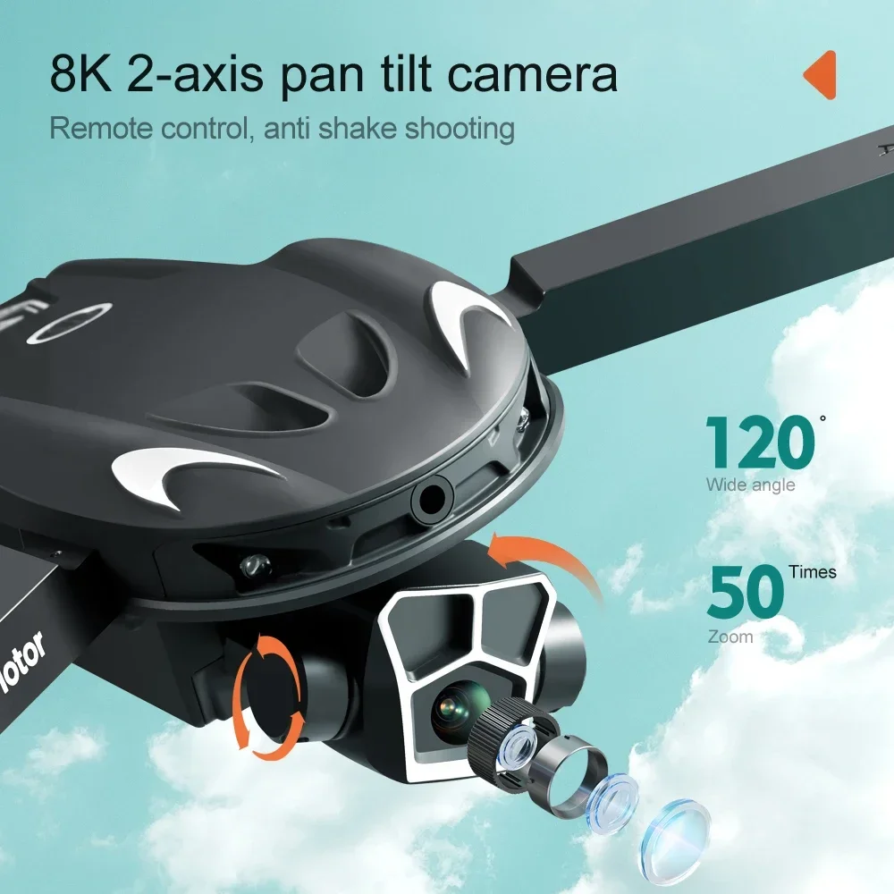 Imagem -06 - Drone com Wide Angle Optical Gps Localização para Crianças Câmeras 8k Quadcopter Four-way Evitar Obstáculos Brinquedos Profissionais Novo V166