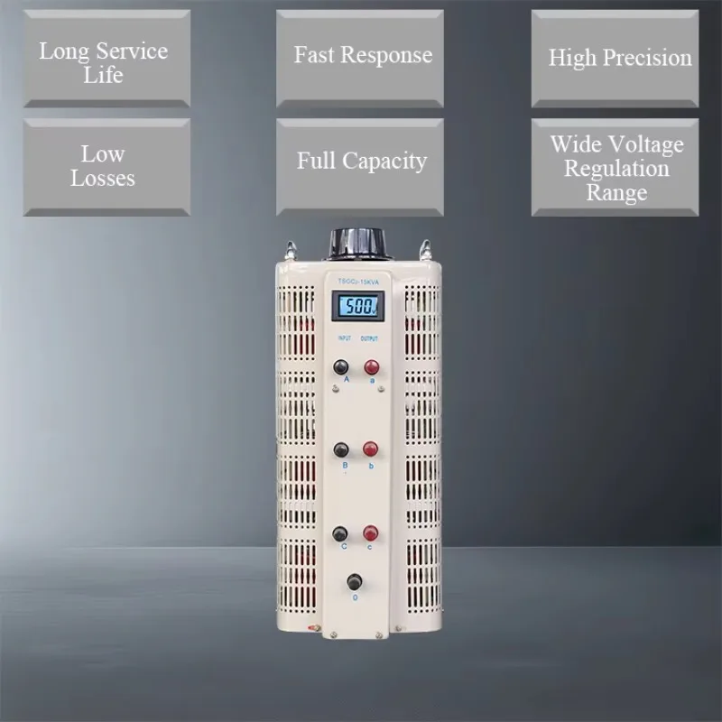 High Quality 380V/500V 3-Phase Adjustable Voltage Variac Variable Transformer 20A/30A/20KW/30KW/20KVA/30KVA Coil Shape