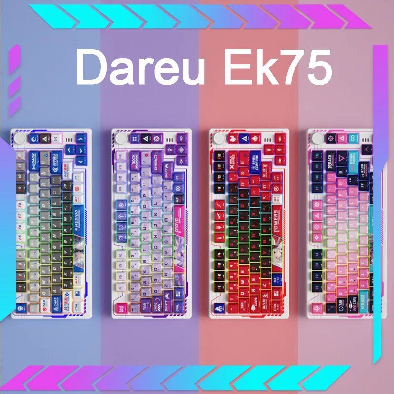 

Dareu Ek75 Mechanical Keyboard Elia Rgb 3 Mode Wired 2.4g Wireless Bluetooth Gasket Hot Swap 80keys Wireless Pbt Gamer Keyboard