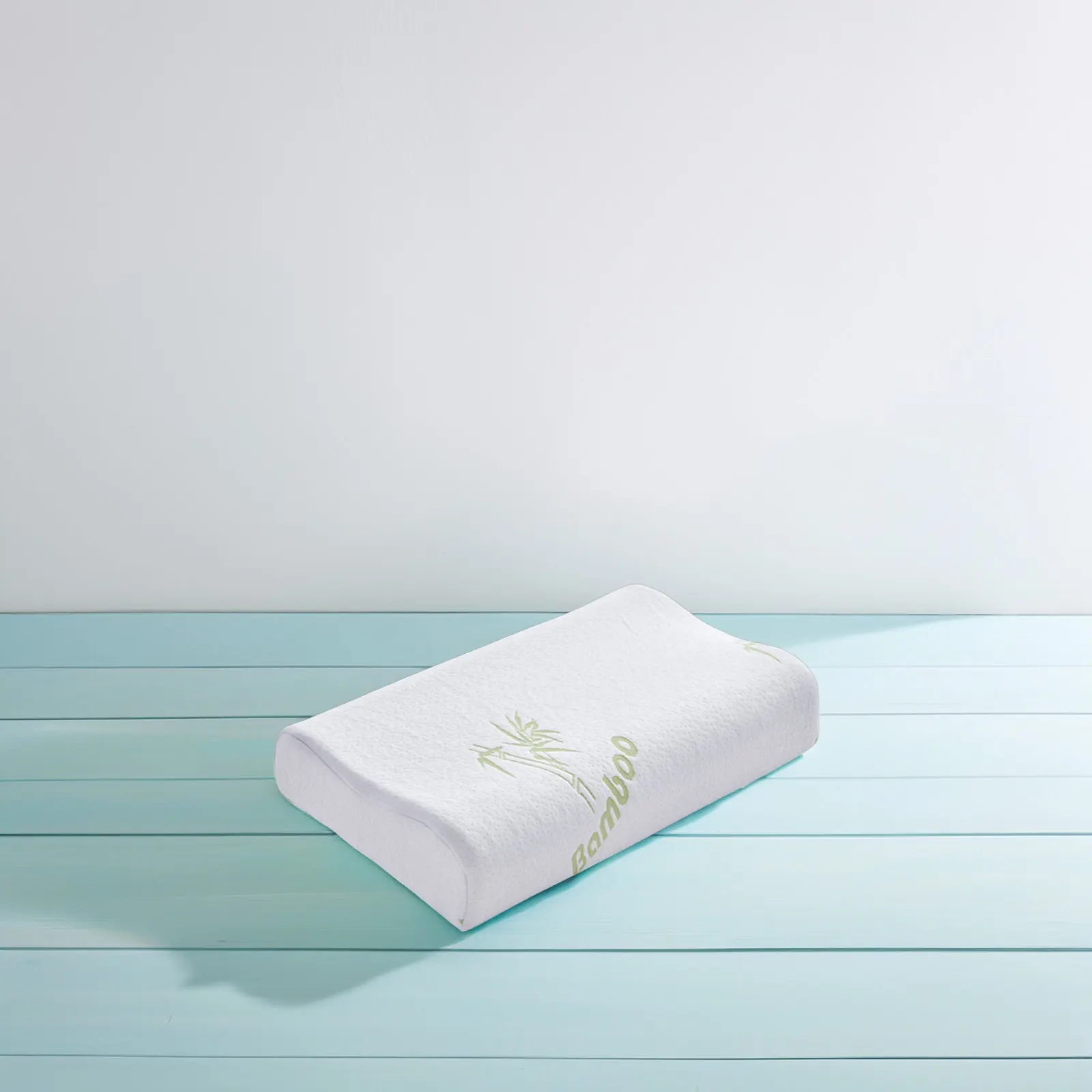 Single Neck Latex Pillow Cover Bamboo Fiber Ergonomic Cervical Orthopedic Sleeping Memory Pillow Case 62x44cm Neck Pain Relief