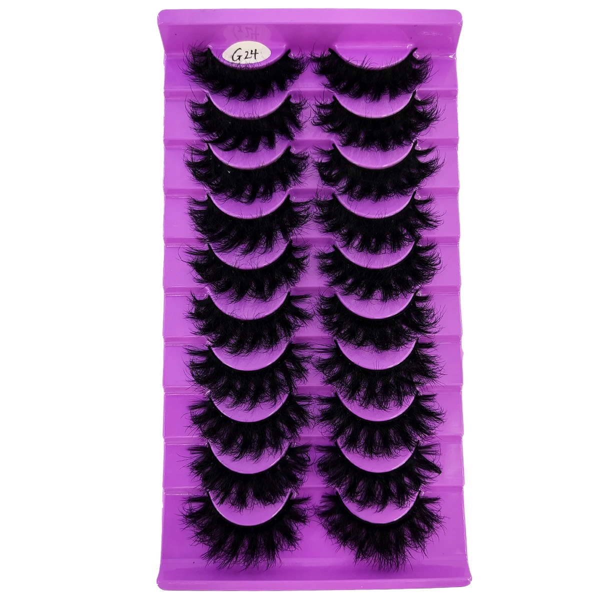 AMSDCN 10 Paar Wimpern 3D Künstlicher Nerz Dicke Flauschige Weiche Wimpernverlängerung Natürliche Falsche Wimpern Make-Up Nerz Wimpern