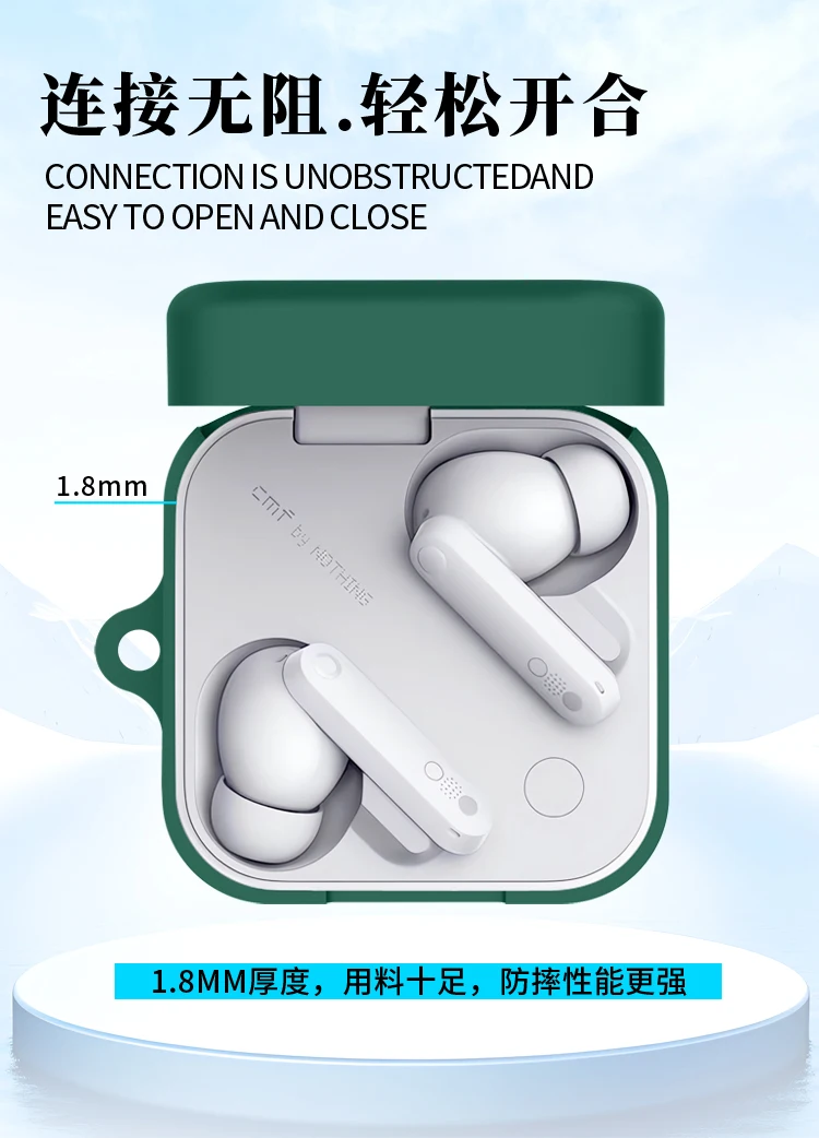 Kopfhörer Silikonhülle für CMF Buds Pro 2 Box Soft Shell Schutzabdeckung für CMF von Nothing Buds Pro2 Kopfhörer Haut Zubehör – Detail 3
