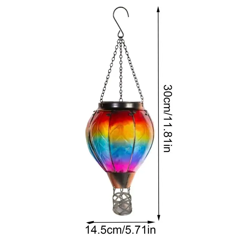Imagem -06 - Lanterna Solar com Luz de Chama Cintilante Energia Limpa Luz Led Ripple Arco-íris Balão de ar Quente Luz de Paisagem