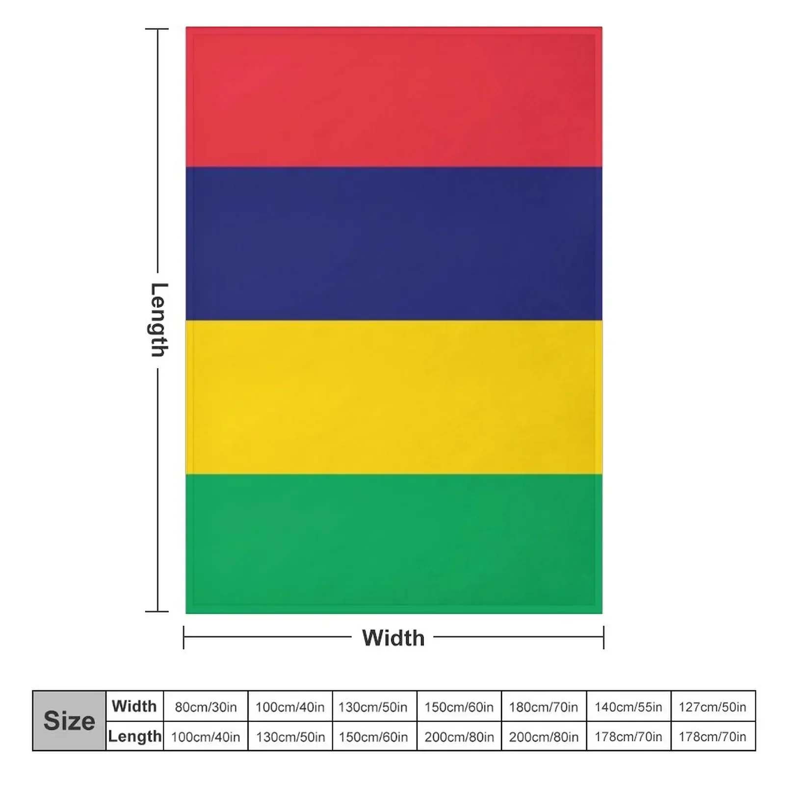 Flag of Mauritius Throw Blanket Flannel Fabric For Baby Polar for babies Sleeping Bag Giant Sofa Blankets