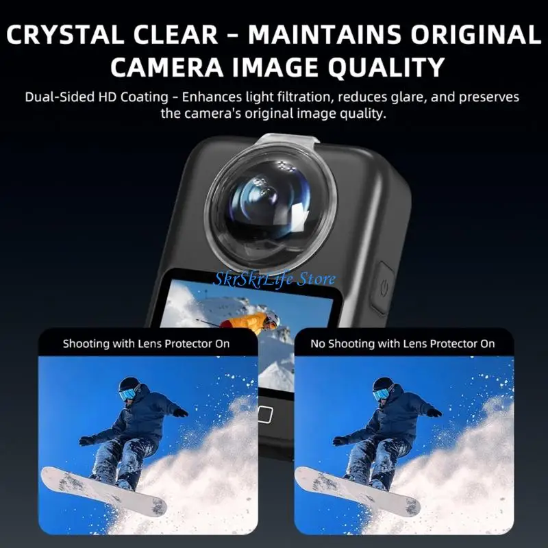 

E65E High Claritys Impact Resistant Camera Lens Cover for 360 Extreme Sport