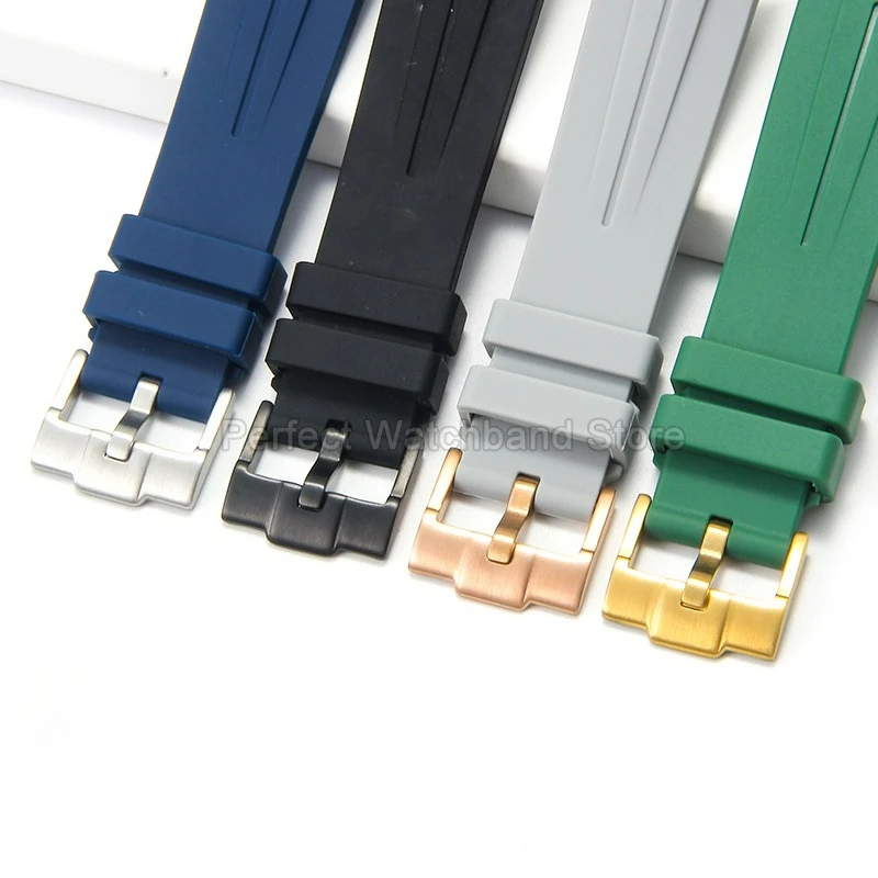 Para Rolex Snoopy marca compartida Luna y Mercury 20mm correa de reloj hebilla de aguja curva Material de silicona ligero para correa Casual
