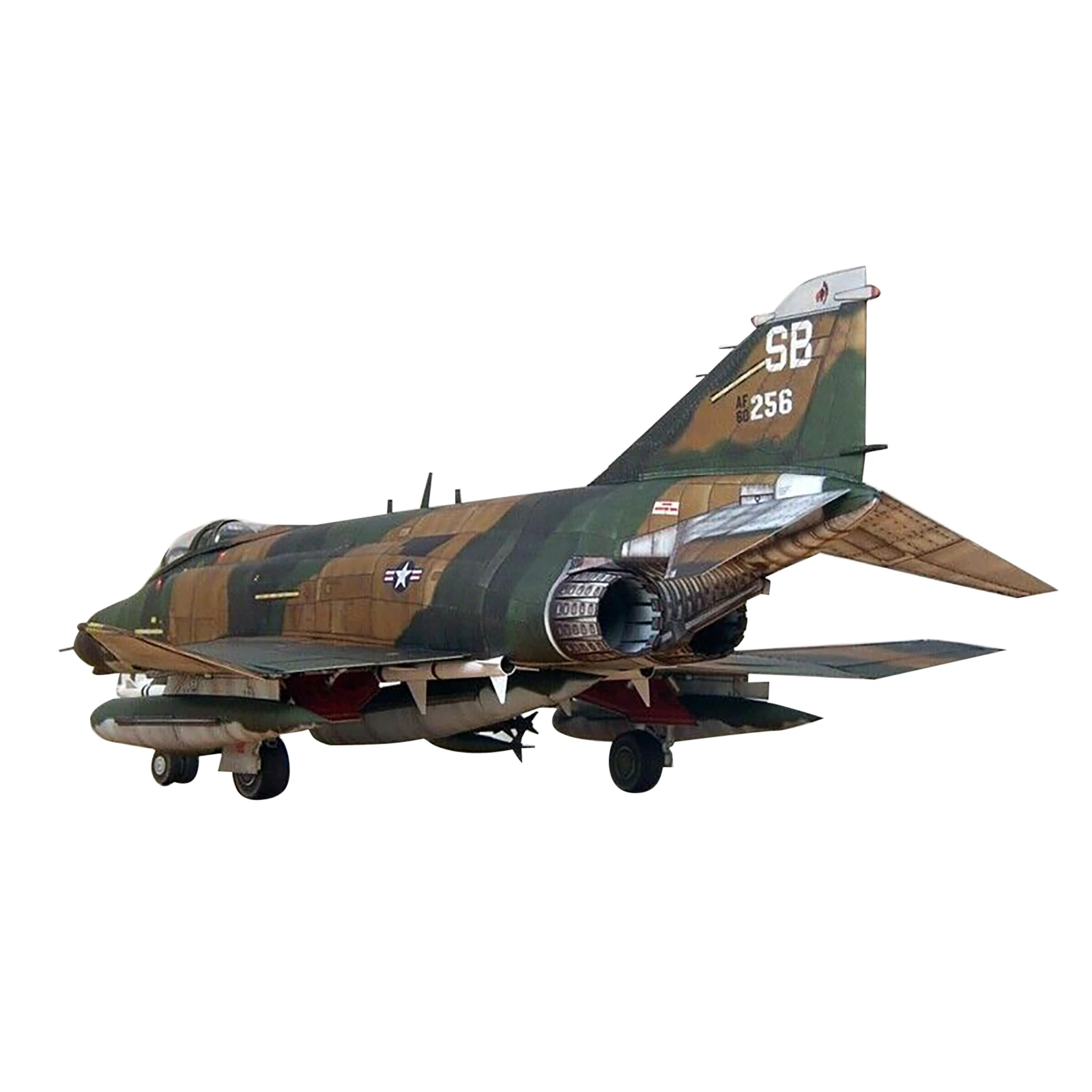 1/33 Scale US F-4B Fighter Paper Model Unassembled Set Military Aircraft Paper Puzzle Kit Unassembled Airplane Models Toys Gifts