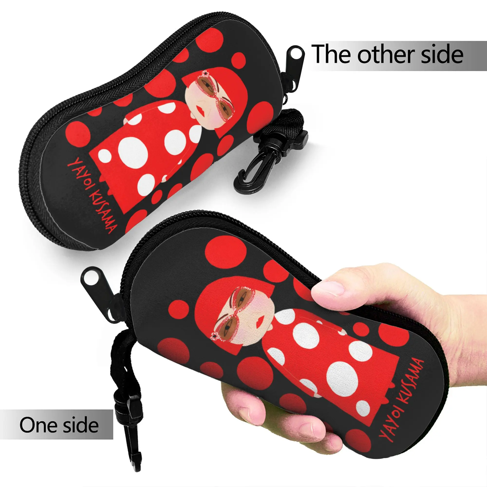 Yayoi Kusama Glasses Case Cover  Outdoor Sunglasses Pouch For Men Women Cute Eyewear Organizer Custom Eyeglass Protector
