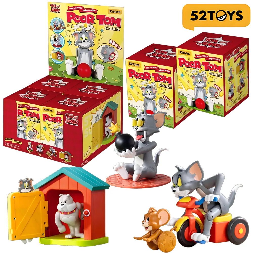 

Официальная серия 52TOYS Tom and Jerry Poor Tom, слепая коробка, настольные украшения, периферийные устройства в стиле аниме, игрушки-сюрпризы, подарки для пар