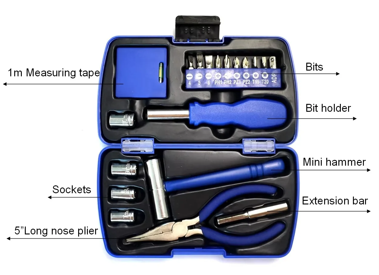 STLF 20 Hot Sales Mini Hand  with Plastic Box Tool Kit Small Tools Set