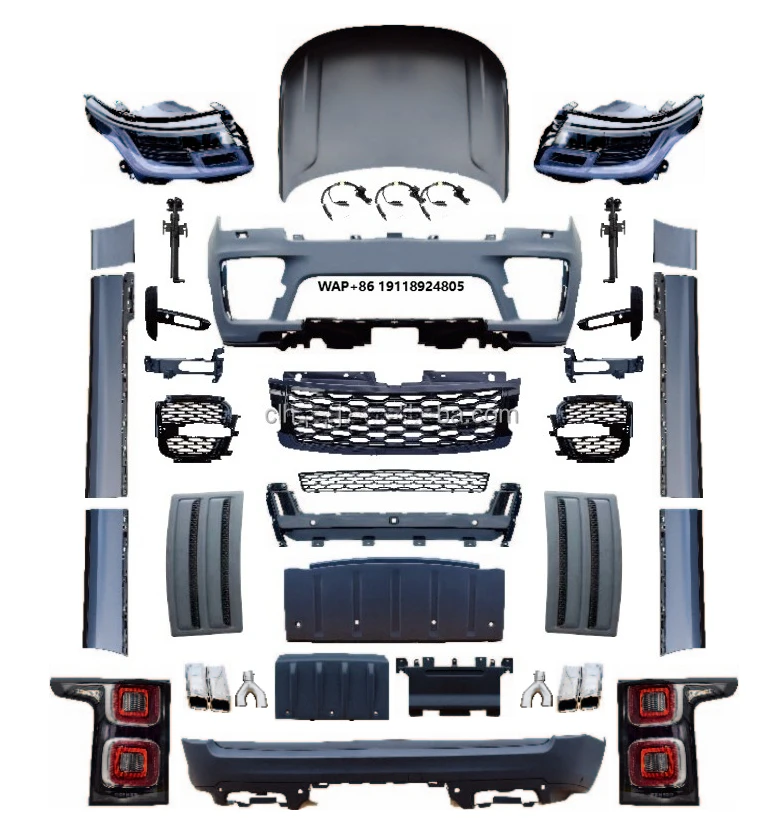 For Range Rover vogue 2013-2017 Upgrade to 2018-2022 SVO Version Old Upgrade to New  Front and Rear Bumper Completely Body Kit