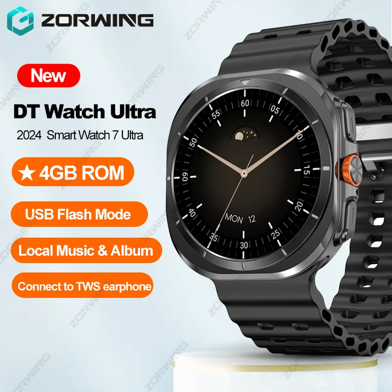 DT Watch Ultra Smart Watch USB Mode 4GB ROM Local Album Music Video NFC Smartwatch for Samsung Android IOS Sport Watch 7 Ultra