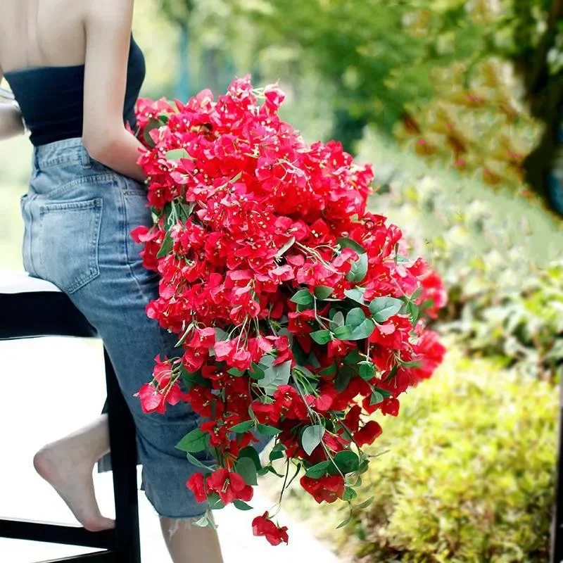 Wholesale 100pcs Silk Bougainvillea Glabra Artificial Flowers for Wedding Centerpieces Decoration