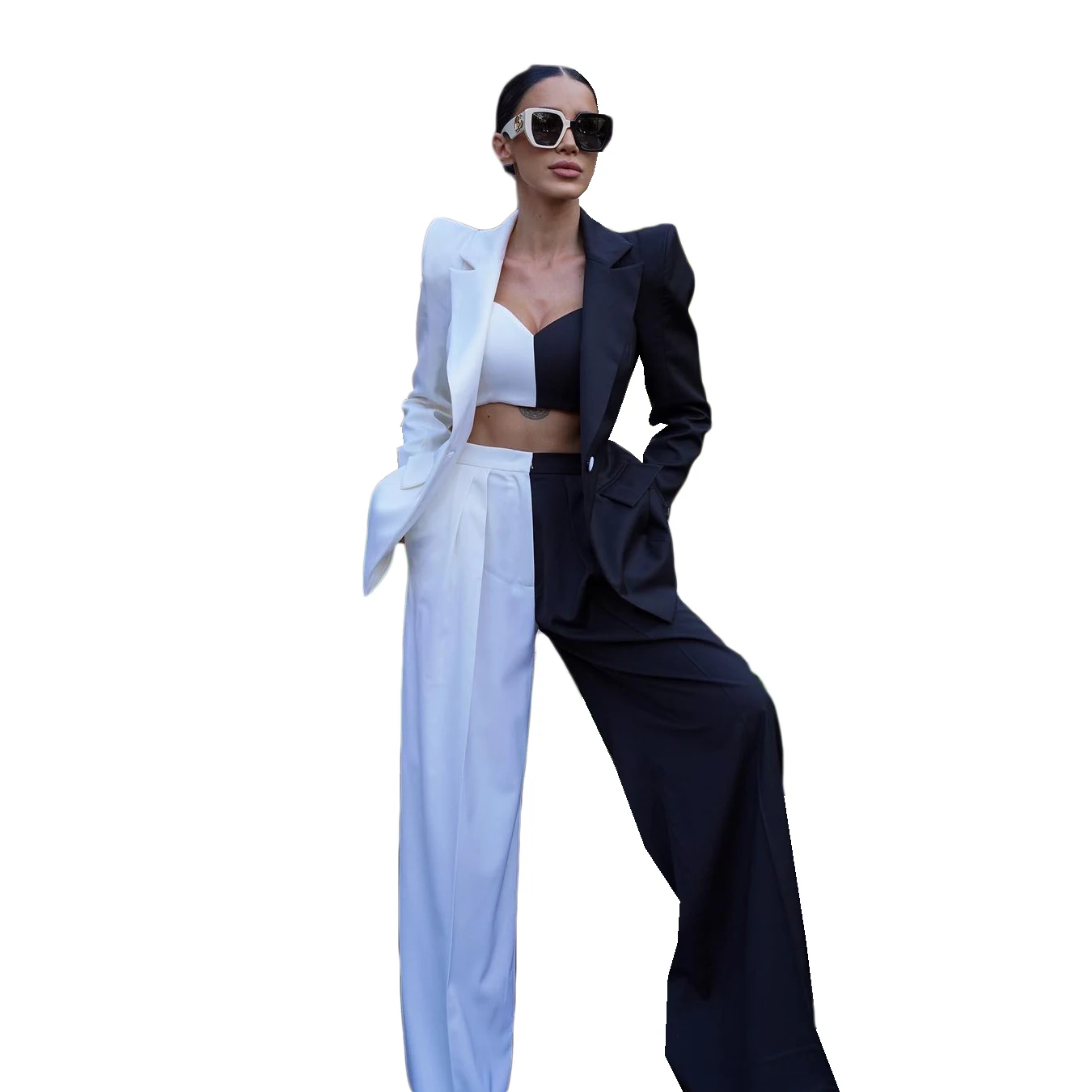 Peaked Lapel Suit for Women Pants Suits Coat and Pants Jacket Business Party Forma Blazer Daily Wedding, Prom Wear 2 Pcs