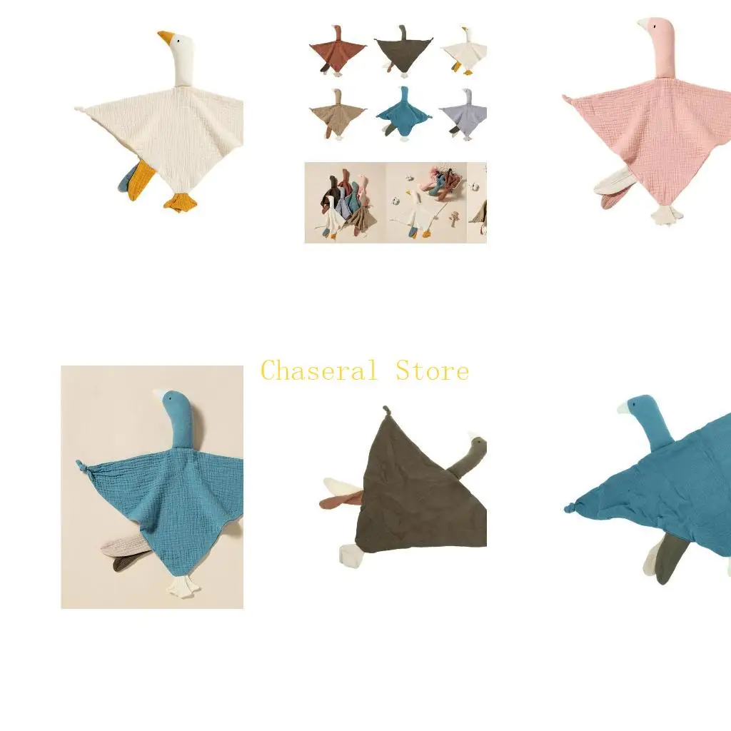 E7CE Newborn Multi-layer Pacify Handkerchief Shaped Towel Mood Appease Bib