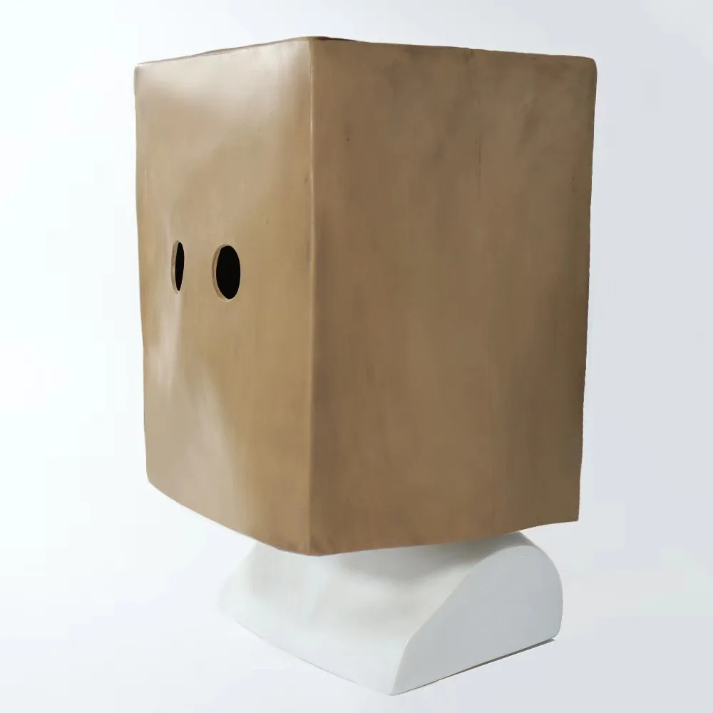 Little Nightmare Game Mono Block Latex Mask Halloween Costume Party Mask Block Cardboard Box Funny Headgear Cosplay Mask