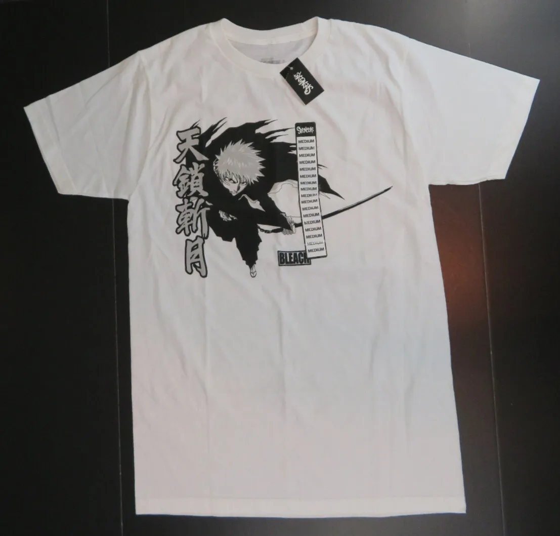 

Bleach Anime Graphic Tee Shirt - Ichigo Kurosaki - Mens Medium Spencer's NEW High End Men's Clothing Anime T-Shirt Men's