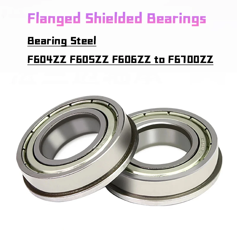 Flanged Ball Bearing Miniature Bearings, Double Metal Shielded Deep Groove Bearings F604zz F605zz F606zz F607zz To F6700zz