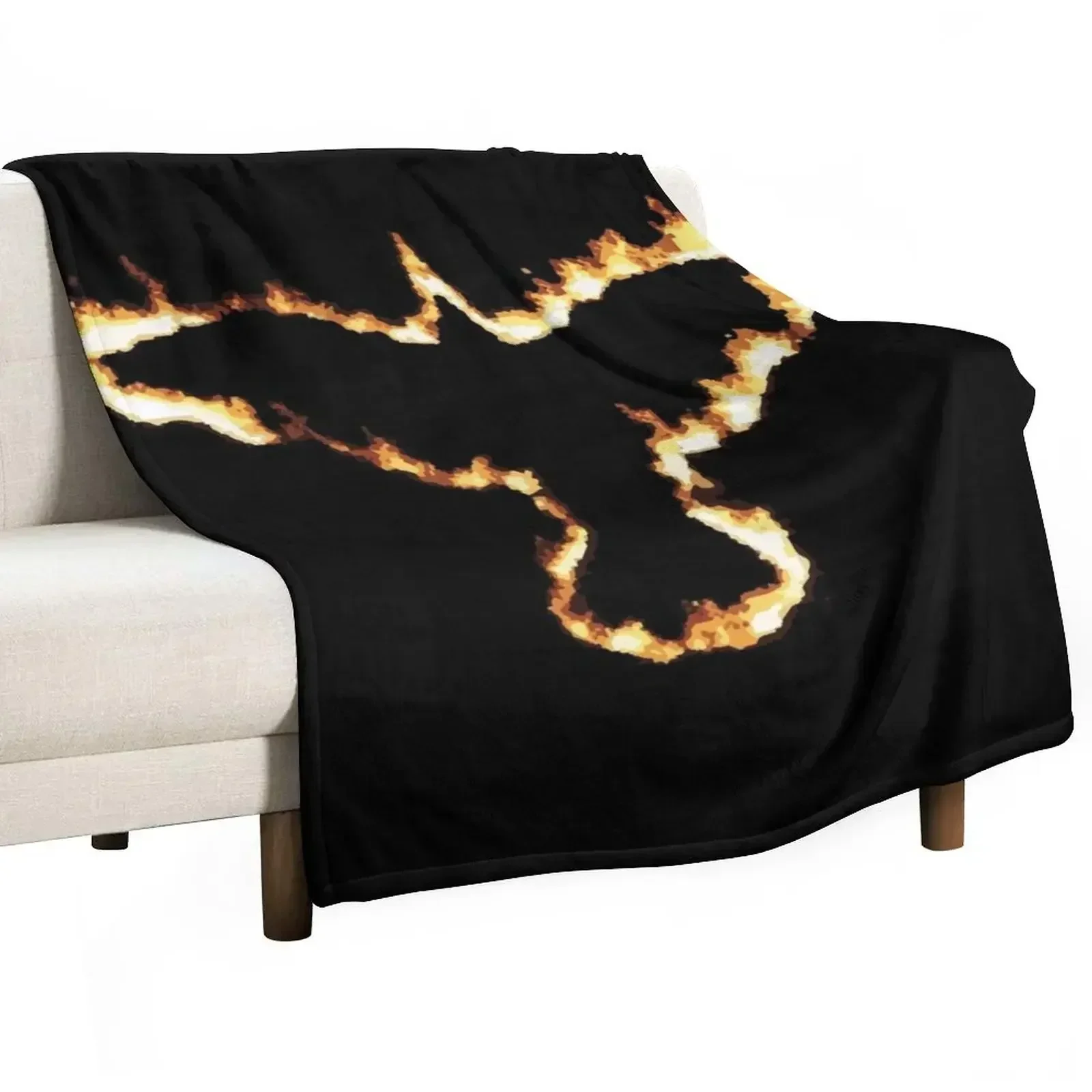

fire crow Throw Blanket blankets and throws Flannels Blankets