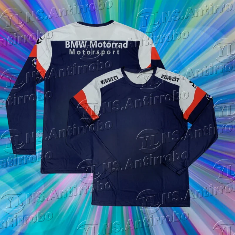 

Motorsport For BMW Motorcycle Motorrad Sports Racing Long sleeve T-shirt Quick Dry Breathable Blue Summer Sun Protection Jerseys