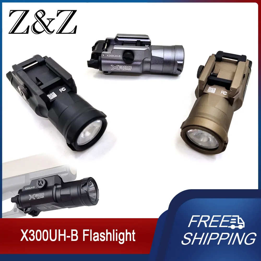 Tactical Aluminum X300UH-B Flashlight White LED Lighting Output Weapon Fit 20mm Hunting Outdoor Weapon Scout Light