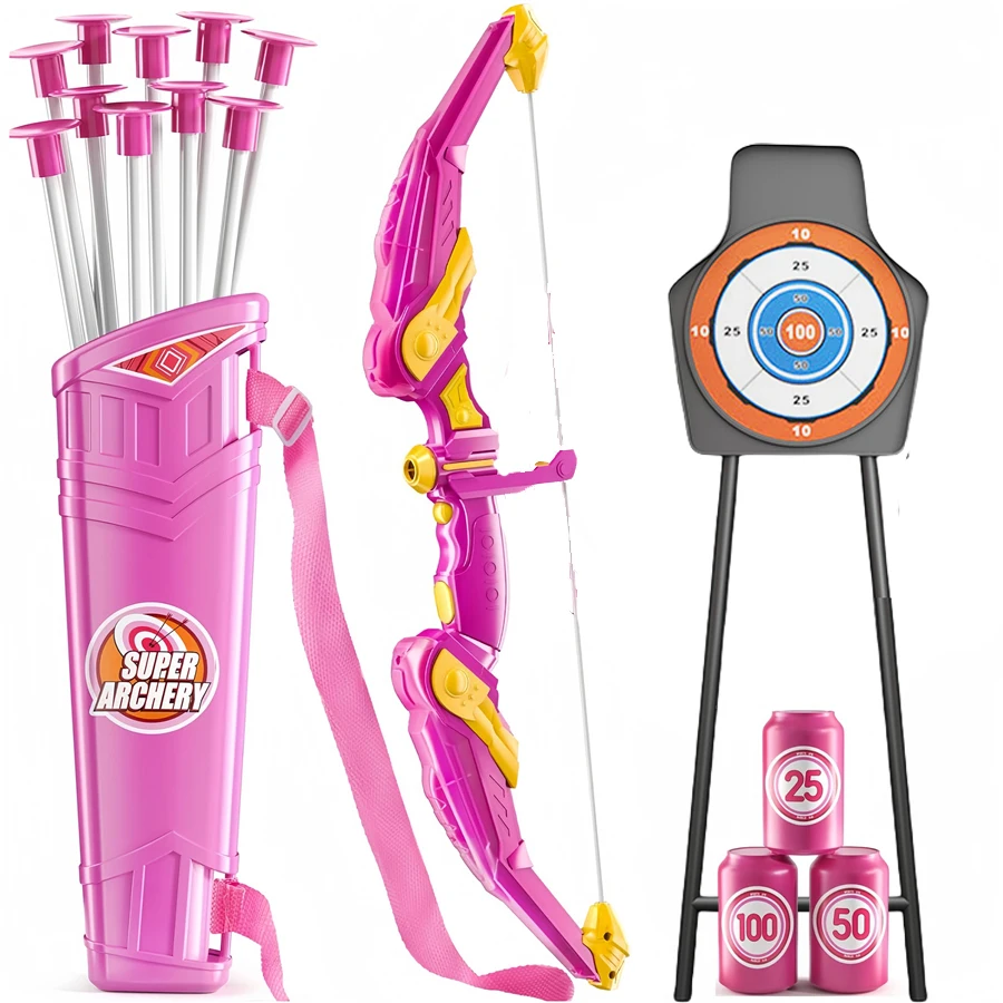 طقم قوس وسهم للأطفال ، مصباح ليد ، مشغل رماية ، 10 أكواب شفط ، دعم كبير ، دارتبوارد ، هدايا عيد ميلاد للأولاد #3