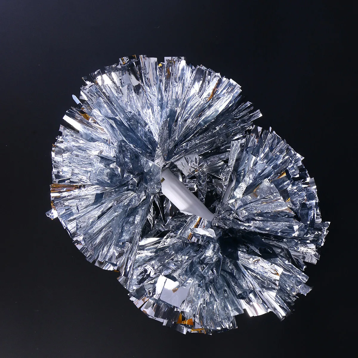 Small Cheerleader Pompom Silver Plastic Shining Ball Dance Party Sports Basketball Football Football Match Pom Poms
