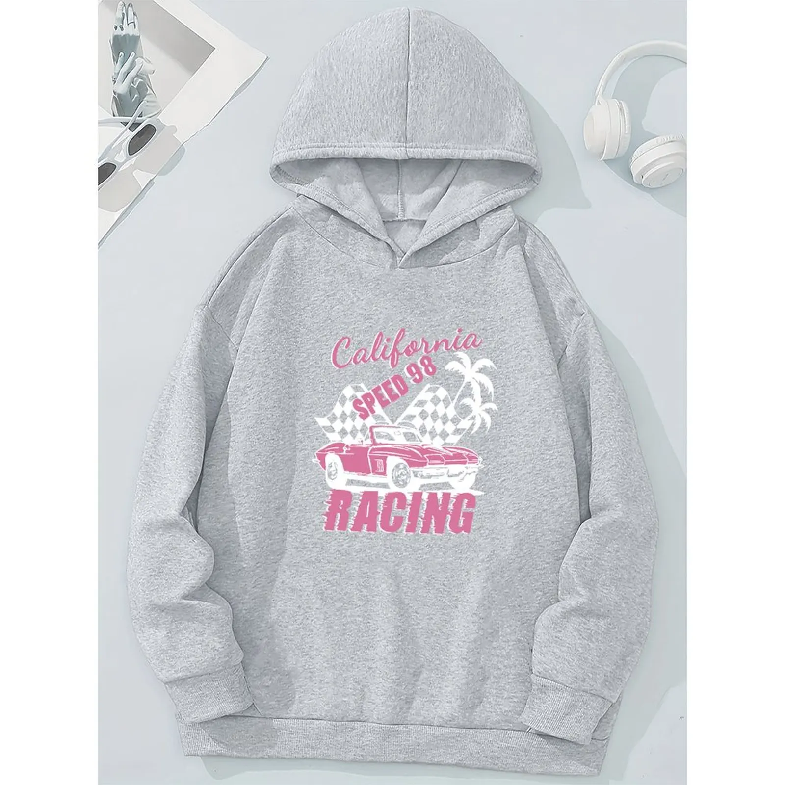 

Women's Casual Printed Hoodie Sweatshirt Long Sleeve Pullover Winter Top For Vacation Holiday And Daily Outfits