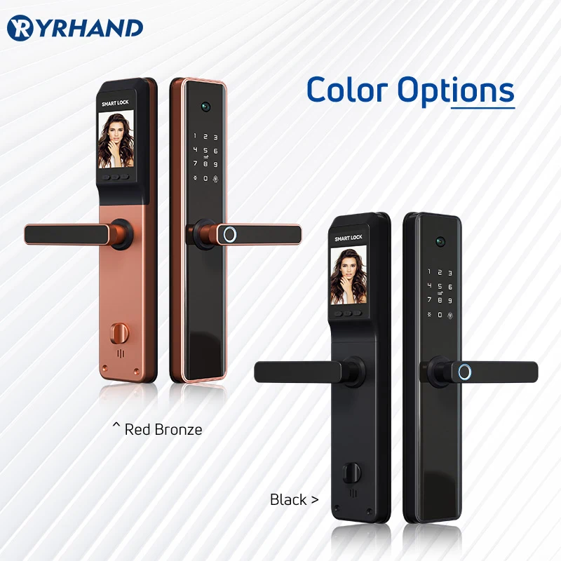 New Camera Monitoring Lock Tuya Biometric Fingerprint, Security Intelligent Smart Lock With WiFi APP Password RFID Door Lock