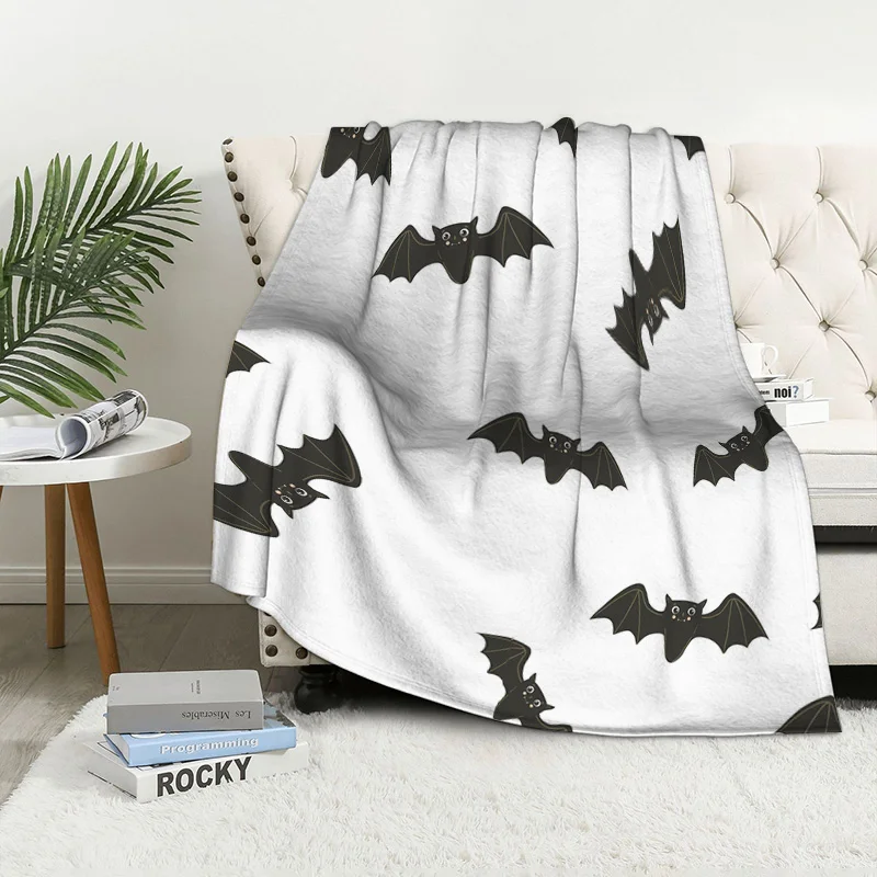 Home decoration plush Throw Sofa blanket Bedspread bed fluffy soft blankets decor Plaid Modern Halloween Autumn Pumpkin funny